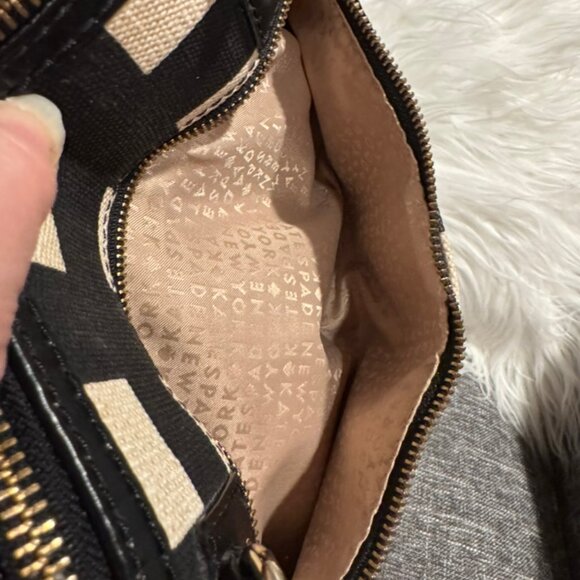 Kate Spade Large Wellesley Rachelle Satchel Shoulder Black White Check - Picture 9 of 14